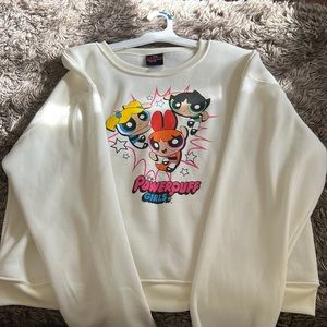 Powerpuff girls crew neck. From target, size large, white.